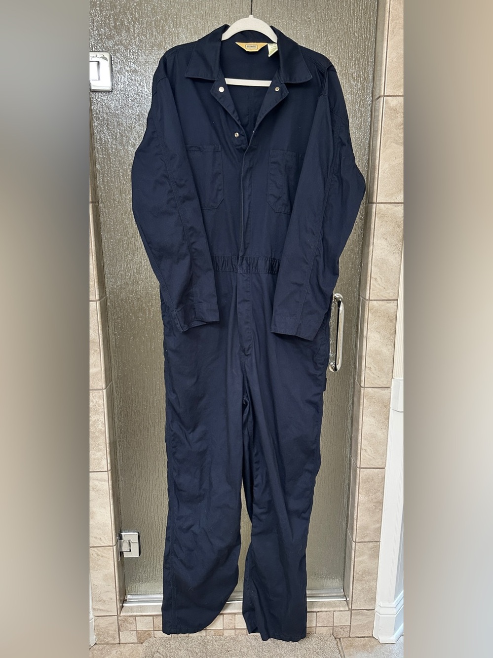 Men's Navy Cargo Coverall Pants - Utility Jumpsuit